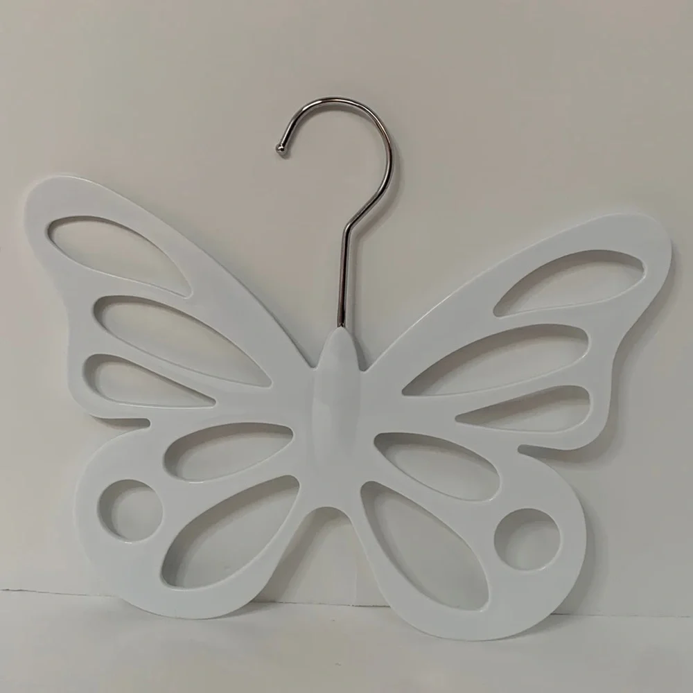 White Butterfly Scarf Holder